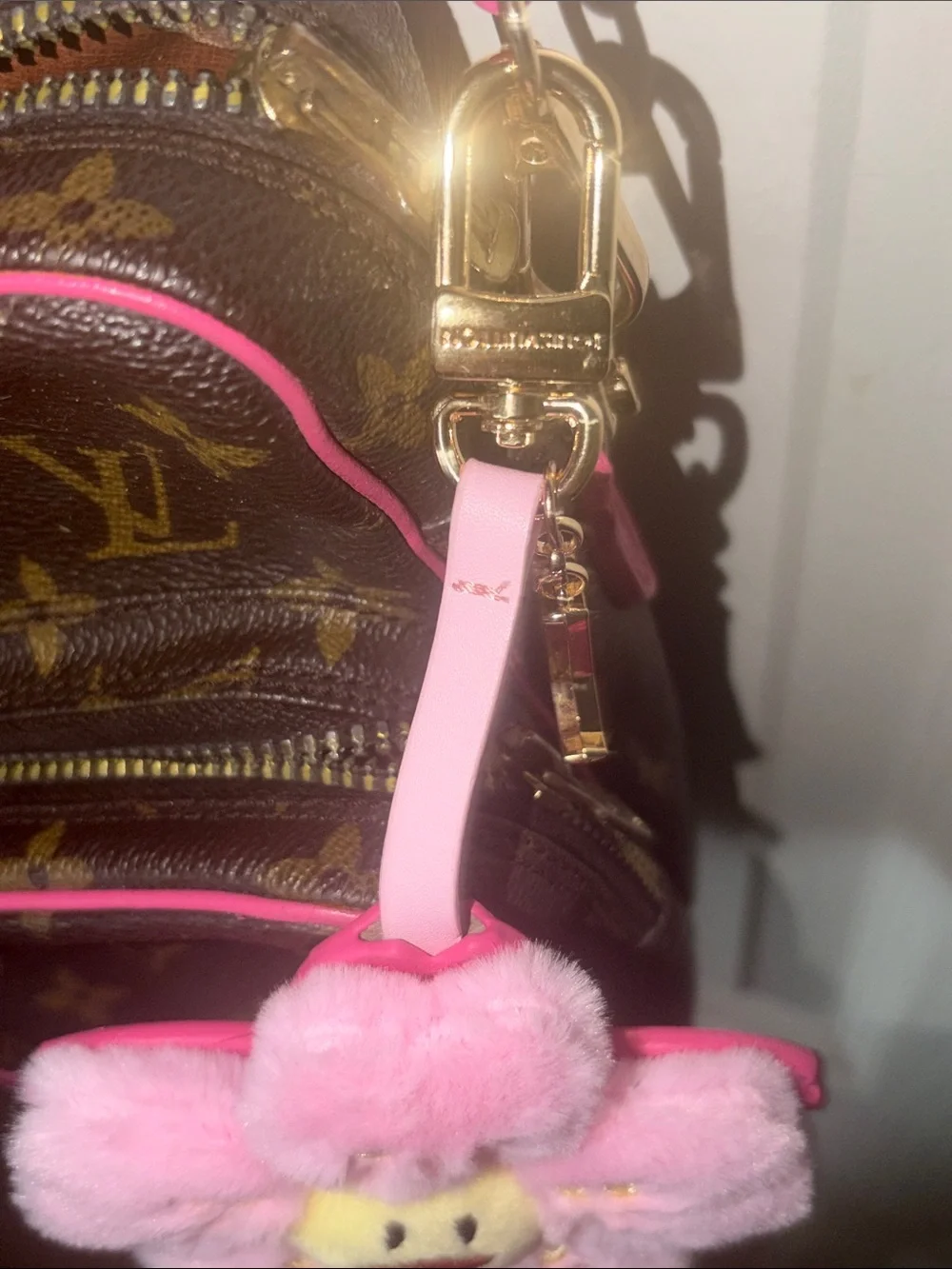 🌸 LV x TM Plush Cherry Blossom 🌸 Bag Charm 😃